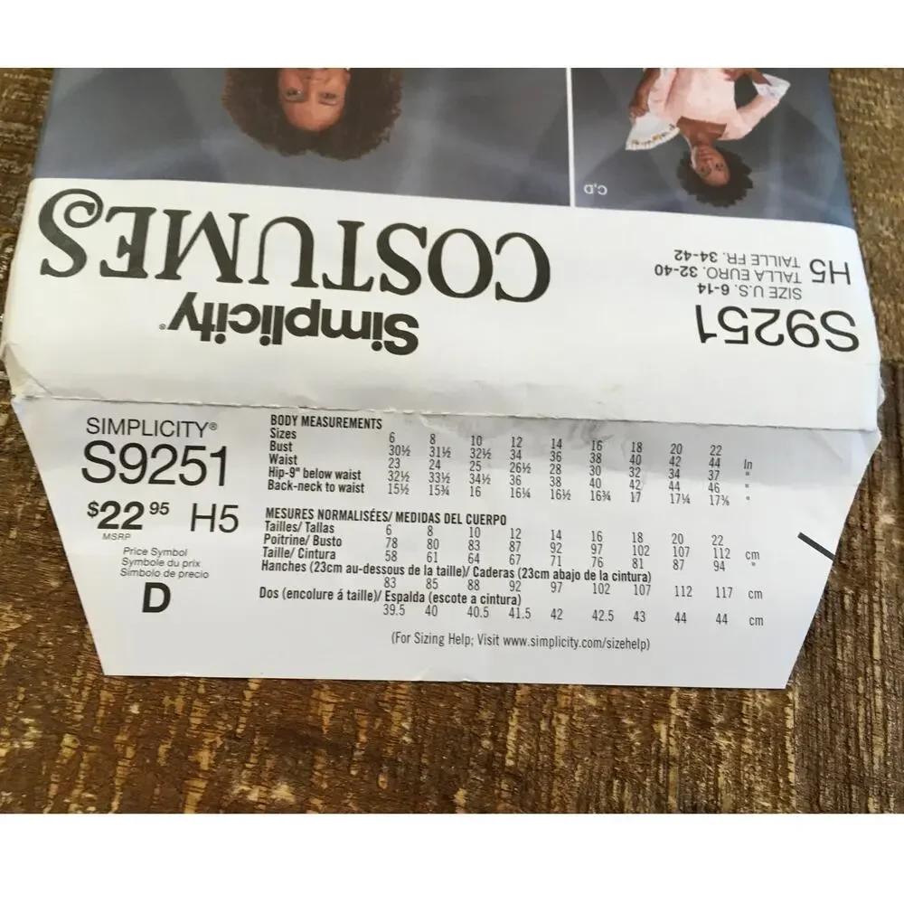 Simplicity Sewing Pattern S9251 Hamilton Colonial Revolutionary Dress 6-14 UNCUT